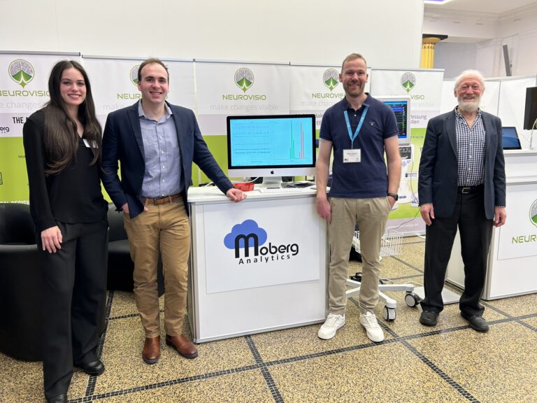Moberg Analytics team and Neurovisio (Kayleigh Kenny, Ethan Moyer, Tobias Hamann, Dick Moberg) at ANIM 2024