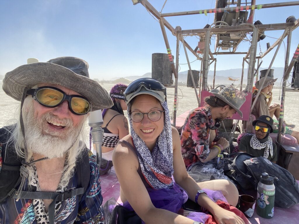 Dick and Dr. Jana Kainerstorfer at Burning Man 2024