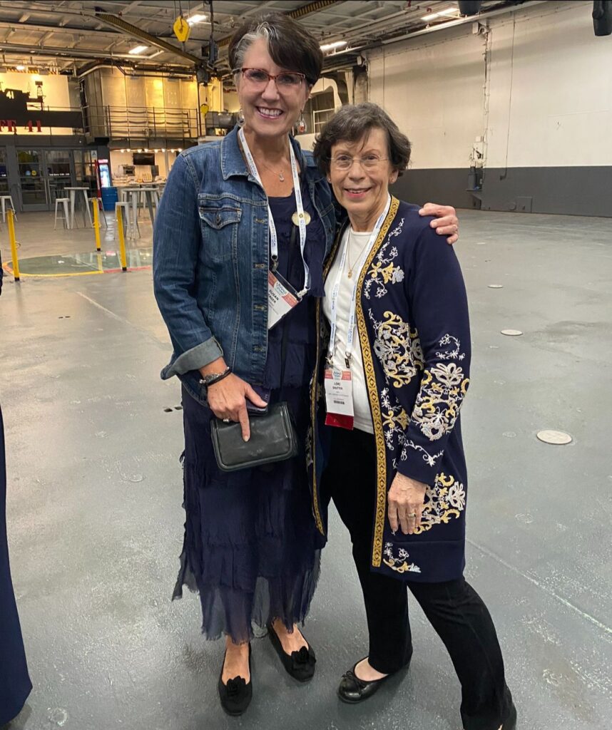 Susan Yeager and Lori Shutter aboard the USS Midway Aircraft Carrier