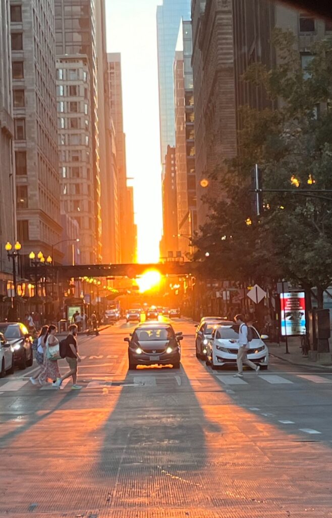West Washington Street sun