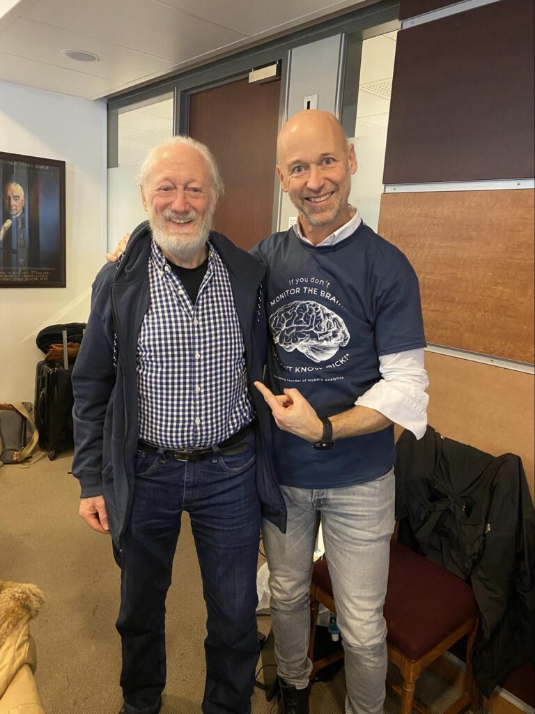 Dr. Geert Meyfroidt (Leuven) wearing the new company t-shirt.