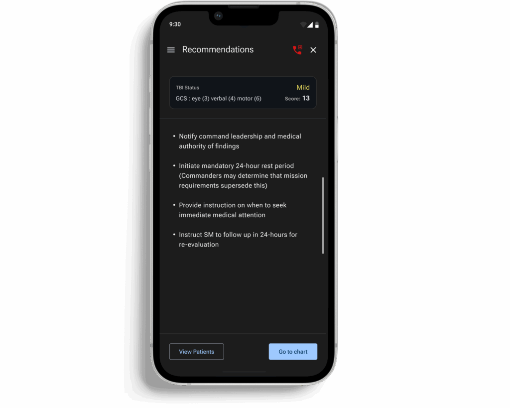 TBI Navigator Clinical Protocol Recomendations