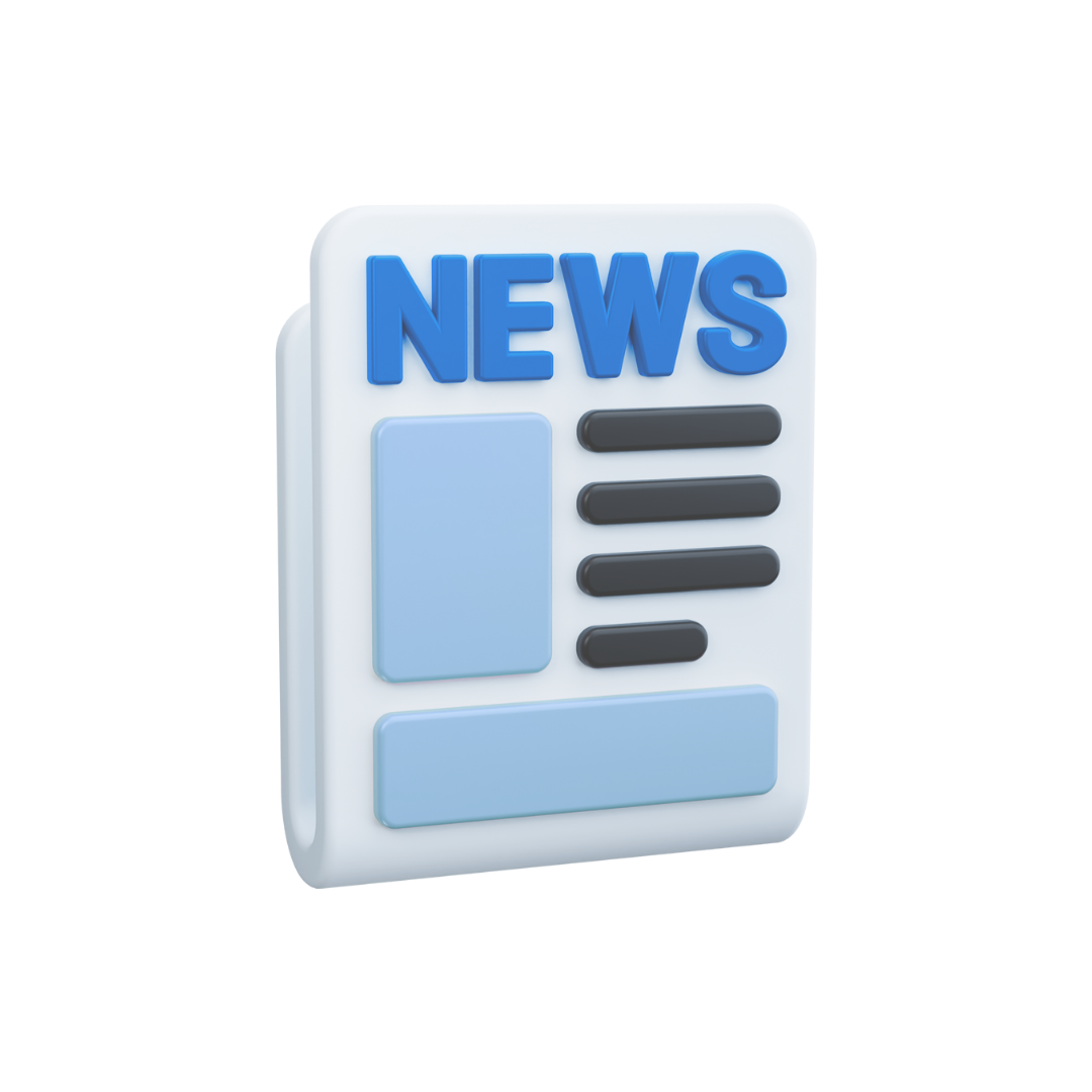 blue 3d icon for Moberg news